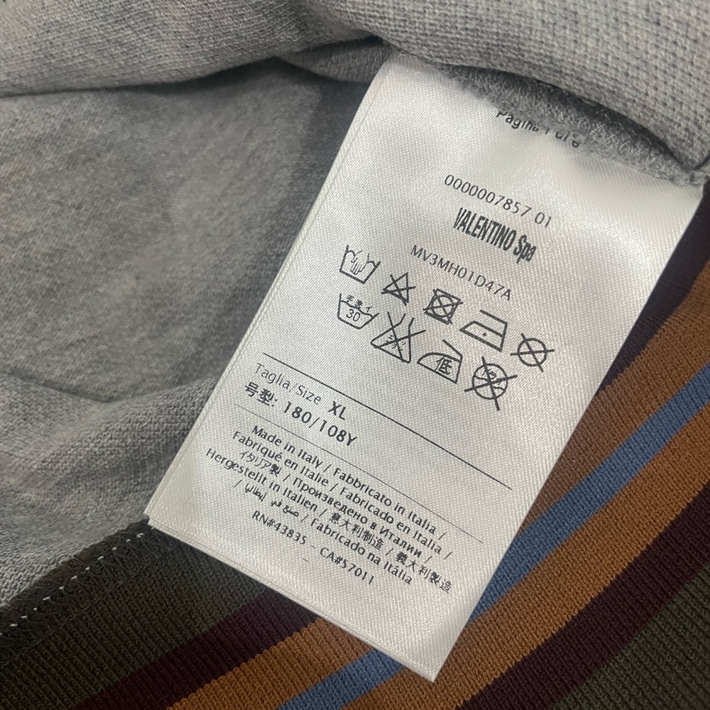 Valentino Mens Grey Polo Sz XL - Picture 8 of 8